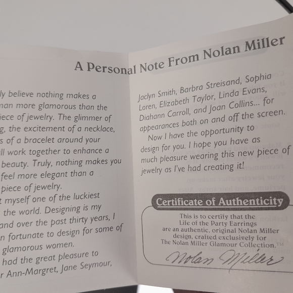 Nolan Miller Earrings - Poinsettia Rhinestone - Never Worn - Original Box - Picture 4 of 6